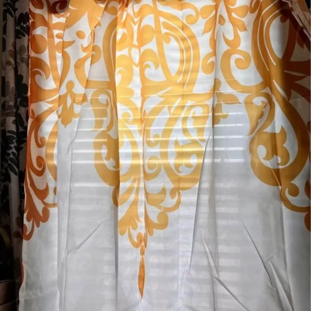 Golden Yellow Decorative Shower Curtain